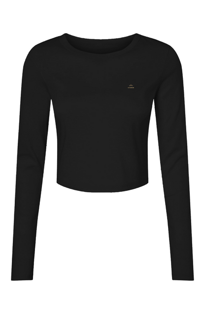Womens Micro Rib LS Baby Tee